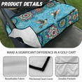 thumbnail image 5 of Yuyamidu Hummingbird Golf Cart Seat Covers, Boho Flowers Golf Cart Seat Towel Blanket with 4 Front Pockets Blue Club Car Cushion Covers, 5 of 7