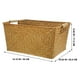 thumbnail image 4 of Cesta de algas marinas con asa de madera, cesta de escritorio rectangular, organizador de almacenamiento para baño, 4 of 8