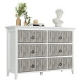 thumbnail image 1 of Kojooin Commode Cannelée à 6 Tiroirs, Commode Moderne de 47 Pouces de Large avec Poignée en Métal, Panneau Ondulé, Commodes en Bois pour Garde-Robe, 1 of 8