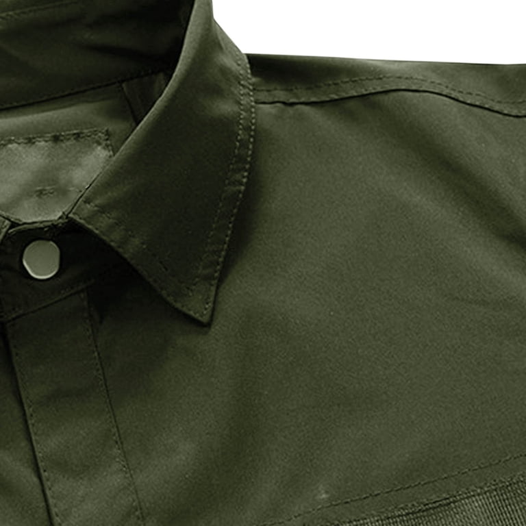 Men's Classic Utility Jacket with Multi Pockets Nylon Cotton Work