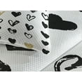 thumbnail image 3 of Ambesonne Love Quilted Coverlet 3 Pcs, Small Heart Hipster, Queen Size, Tan Black White, 3 of 4