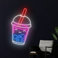 thumbnail image 3 of Handmadetneonsign Bubble Tea Logo Wall Art, Boba Tea Wall Decor, Milk Tea Coffee Wall Decor, 3 of 5