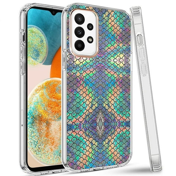 For Samsung Galaxy A23 5G Creative Stylish Fashion Design Hybrid Rubber TPU Hard PC Shockproof Armor Slim Fit Cover ,Xpm Phone Case [ Mermaid skin ]