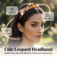 thumbnail image 4 of Tortoise Shell Headband – Thick Wide Acetate Hair Band with Teeth, No Slip Retro Style Hair Accessory for Women Daily Wear, 4 of 6