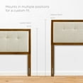 thumbnail image 4 of Tufted Headboard, Full Size, Wood, Fabric, Brown Walnut Beige, Modern Contemporary Urban Design, Bedroom Master Guest Suite, 4 of 9