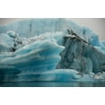 thumbnail image 2 of Steve Mohlenkamp 32x23 Gold Ornate Wood Framed with Double Matting Museum Art Print Titled - Icebergs from the Jokulsarlon glacier drift in Jokulsarlon lagoon in Iceland, 2 of 4