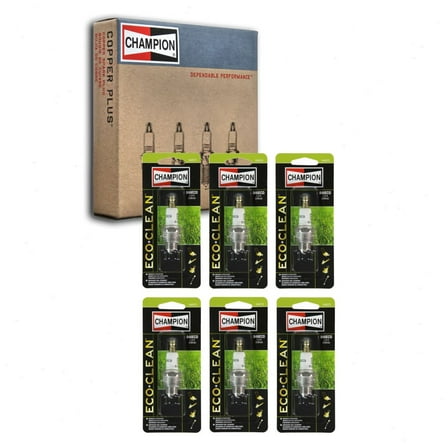 6 pc Champion 846ECO Spark Plugs for Ignition Wire Secondary