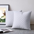 thumbnail image 2 of Pillow Covers 24x24 Set of 2, Rustic Purple Plaid Throw Pillow Covers Decorative Couch Cushion Cover, Farmhouse Vintage Grid Checkerboard Microfiber Soft Pillowcases for Bedroom Living Room Sofa, 2 of 9
