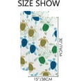 thumbnail image 3 of Coolnut Fingertip Hand Towels, Set of 2 Pcs Colorful Sea Turtle Pattern Absorbent Face Bath Towels for Bathroom Kitchen, 30"x15", 3 of 6