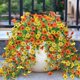 thumbnail image 4 of Decoración de Pared con Flores Artificiales de Imitación Violeta | Paquete de 2 Flores Falsas Naranjas y Amarillas para Bodas, Jardines y Patios, 4 of 5