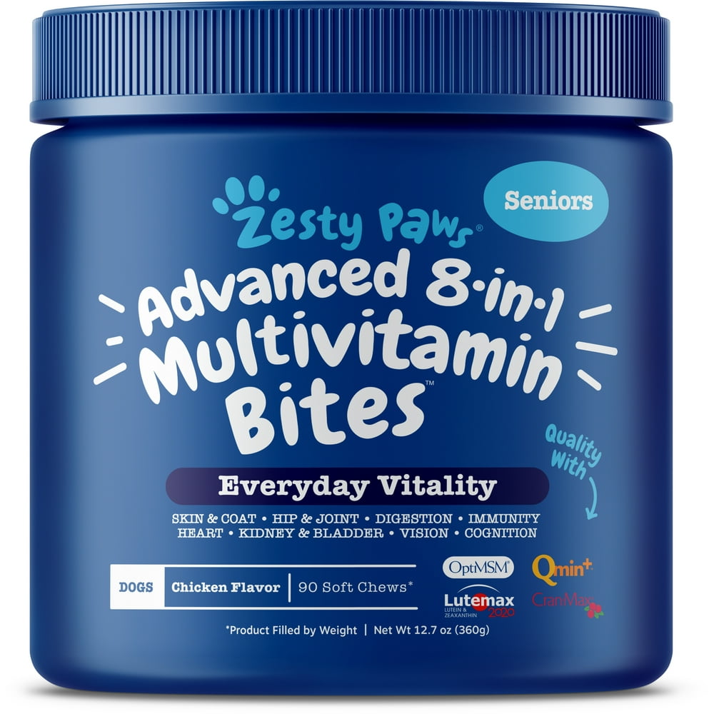 Zesty Paws Advanced 8in1 Multivitamin Bites for Senior Dogs with