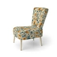 thumbnail image 3 of Designart "Nostalgic Floral Mod Vibes I" Yellow Midcentury Upholstered Accent Chair - Mid-Century Modern Arm Chair For Living Room, 3 of 5