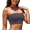 thumbnail image 2 of Kingdiese Womens Plus Size's Solid Bandeau Bikini Top Strapless High Cut Swimwear For Pool And Beach Everyday Comfort And Bride Bathing Suits for Women plus Size, Size XL, 2 of 6