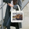 thumbnail image 7 of Wukai Yak Print Plush Underarm Bag, Ladies Fluffy Shoulder Bag, Women Furry Flower Tote Bag Plush Handbag for Autumn and Winter, 7 of 7
