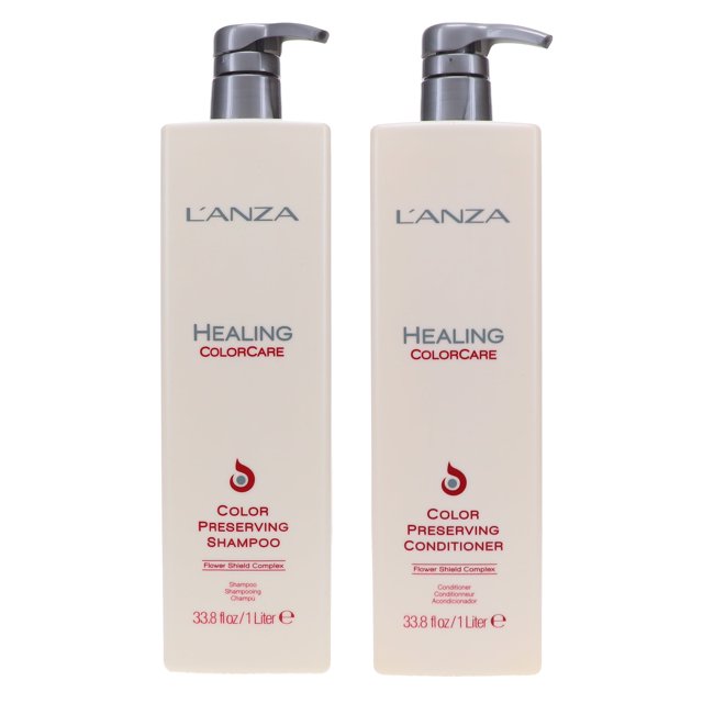 L'ANZA Paquete Combinado de Champú Preservador Del Color Healing ColorCare de 33,8 oz y Acondicionador Preservador Del Color Healing ColorCare de 33,8 oz