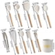 thumbnail image 2 of Silicone Kitchen Utensil Set, Kitchen Utensils 10 Pcs Cooking Utensils Set with Storage Bucket, Wooden Handles Cooking Tools Colander Tongs Spatula Sp, 2 of 5