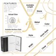 thumbnail image 2 of BEBERLINI Women Initial Letter A Pendant Necklace 14K Gold Filled Box Chain Jewelry 24", 2 of 9