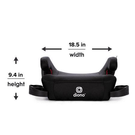 Diono Solana 2, No Latch, Lightweight Backless Booster, Black