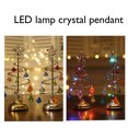 thumbnail image 4 of Christmas Tree Lights, LED Christmas Decorations, Crystal Copper Night Lights for Bedroom Living Room Party, Metal Tabletop Christmas Tree with Pyramidal Structure and Round Base, Battery Operated, 4 of 9