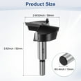 thumbnail image 3 of Broca Forstner Uxcell para Trabajos en Madera, 2-9/32in (58mm) Punta de Carburo Vástago Redondo Cortador de Bisagra para Abrir Agujeros en Madera, 3 of 7