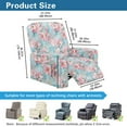 thumbnail image 3 of Renewold Peach Blossom Marble Blue Extra Large Recliner Cover Soft Single Seat Recliner Couch Cover 4 Pieces Reclining Chair Protector with Storage Pocket for Dogs, Cats, Pets, 3 of 8