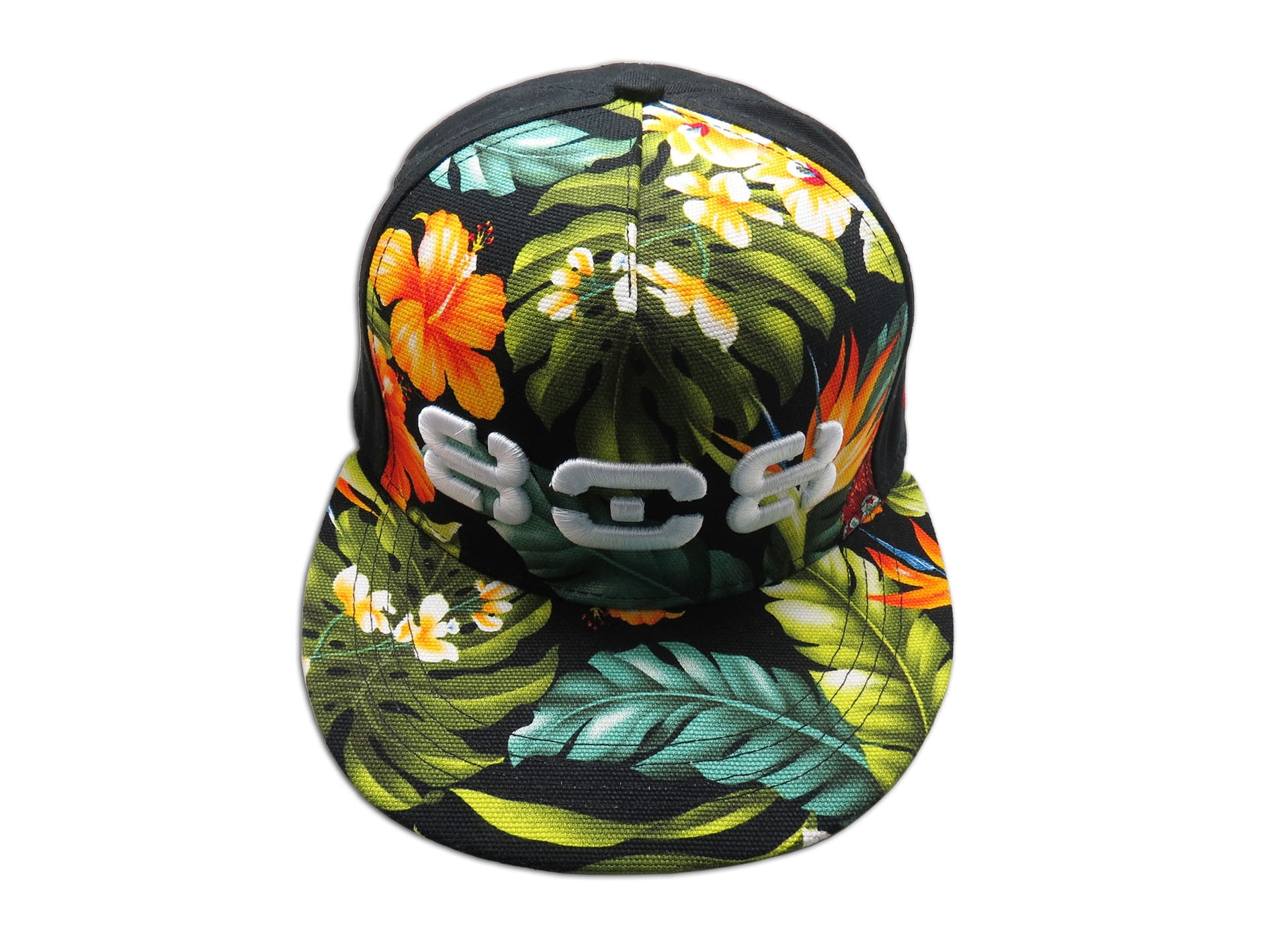 Hibiscus Floral Embroidered Cap