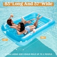thumbnail image 2 of Flotador inflable para broncearse en la piscina, salón, 85 x 57 cm, azul, 2 of 9