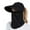 Black, variant on Women Summer Sun Hat Outdoor Riding Face Covering Solid Color Mask Sun Hat