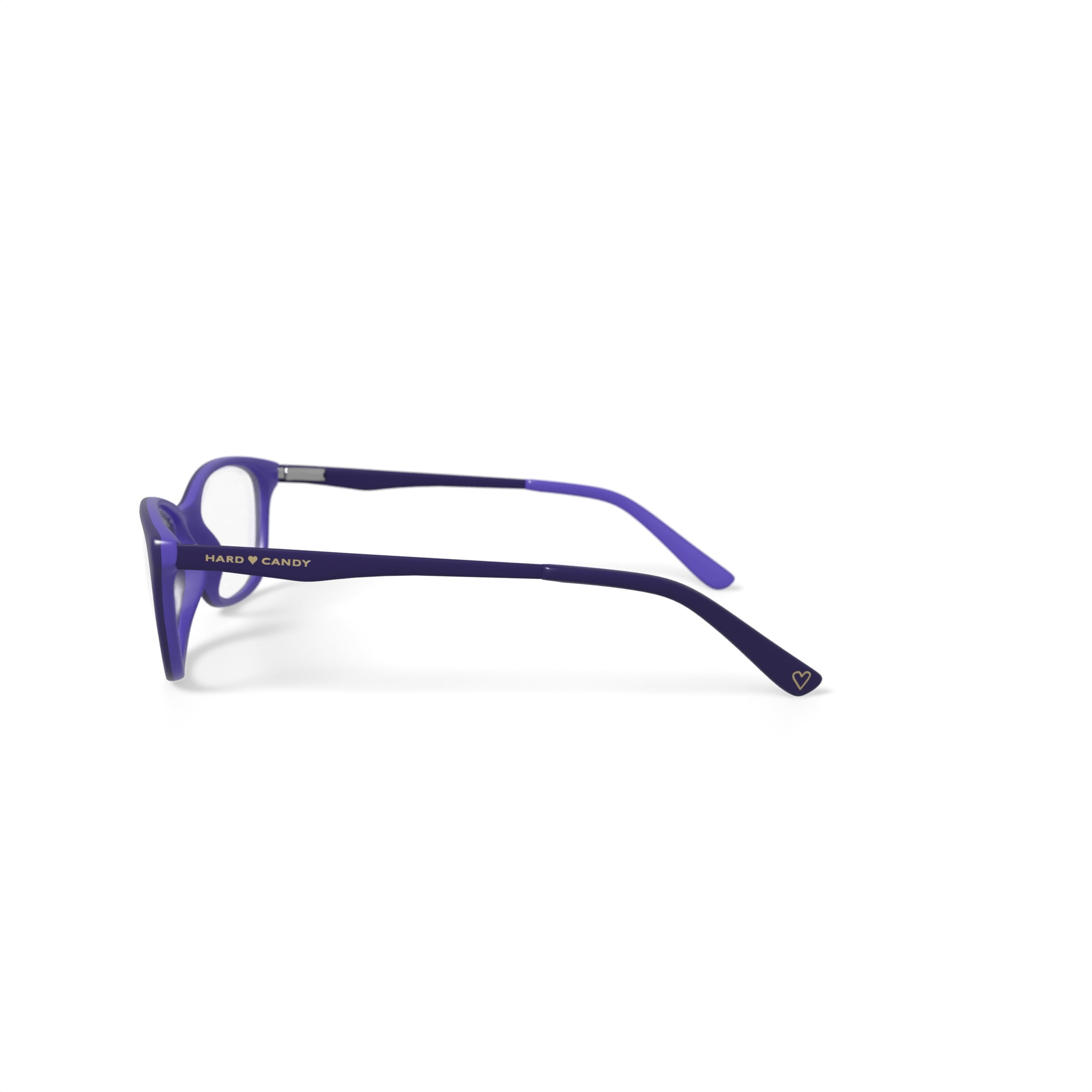 Hard Candy Women's HC42 Square Prescription Eyeglasses with Case, Purple