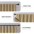 thumbnail image 2 of Cortinas Joydeco 2 Paneles Beige Aislantes Térmicas 132x213 cm, 2 of 9