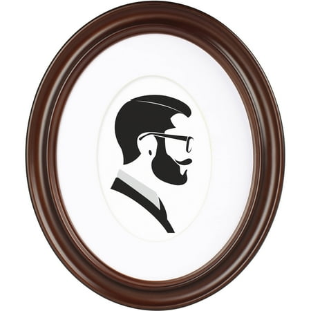 Mainstays 8x10 Matted To 5x7 Oval Picture Frame Brown Walmart Com