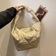 thumbnail image 5 of Bolso de nailon sencillo para mujer bolso de hombro acolchado ligero bolso de ocio suave para mujer, 5 of 9