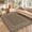 Tan, variant on GlowSol 2x6 Tan Washable Runner Rug Non-Slip Low Pile Linen Polyester Entryway Hallway Carpet