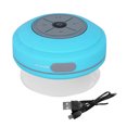 thumbnail image 4 of Xingzhi LED Bluetooth Speaker Bathroom Shower Waterproof Portable Wireless Speaker Round Shape Rechargeable Blue, 4 of 7