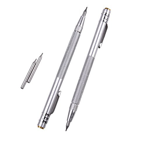 Tungsten Carbide Tip Scriber Aluminium Etching Engraving Pen with Clip and Magnet for Glass/Ceramics/Metal Sheet