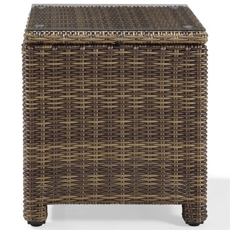 Crosley Furniture Bradenton Outdoor Wicker Rectangular Side Table Walmart Com Walmart Com