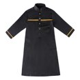thumbnail image 2 of EnJoCho Boys Arabic Thobe Solid Long Sleeve Musli𝗆 Kaftan Robe Crew Collar Button Islami𝖼 Ramadan Eid Outfit Traditional 𝖢ostume, 2 of 9