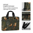 thumbnail image 4 of FORMRS 16" Laptop Sleeve Bag Carrying Case with Handle Travel Shoulder Briefcase, Green Forest Fox Pattern, 4 of 8