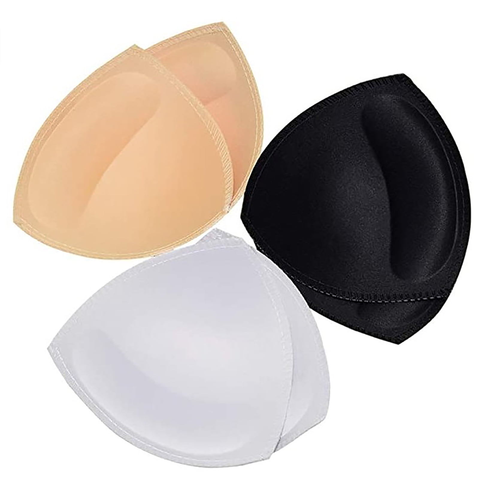 3 Pairs Triangle Shape Removable Sponge Bra Pad Breathable Bra Push Up Bra  Breast Insert Pads Breast Enhancers Shaper for Bikini Swimsuit Sports Bra