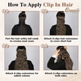 thumbnail image 7 of CREAMILY Brown Clip in Hair Extensions 23 Inch 4pcs Long Wavy Hair Extensions Double Weft Synthetic Hairpieces for Women, 7 of 7