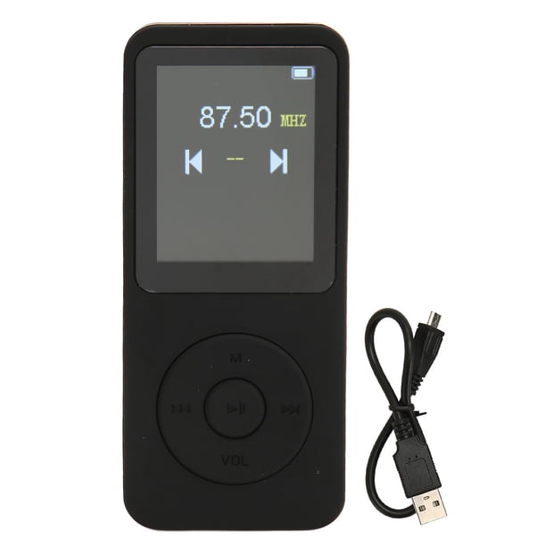 Lecteur MP3 avec Bluetooth 5.0 1 W 8 Ω Haut-parleur HD Radio FM HiFi Son sans perte Multifonction Portable MP3 MP4 Lecteur de musique