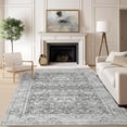 thumbnail image 1 of Boho Vintage Round Rug ft- Faux Wool Dreely Washable Area Rug Small Distressed Throw Rugs Floor Carpet for Door Mat Entryway Bedrooms Laundry (Round - ; Diameter Border ), 1 of 6