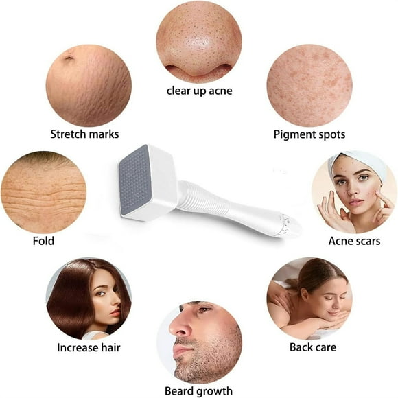 SDHJKSIN Beauty Derma Stamp Pen Microneedling Stamp For Face And Body Derma Microneedling Roller Pen For Beard Derma Roller Stamp 0.25mm Remover for Face Face Massage Ice Roller