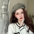 thumbnail image 2 of CoCopeanut New Spring Punk Women Beret Summer Sun Protection Fashion Metal Heart Trend Temperament Retro Painter Hat Leisure Cap Kapelusz, 2 of 6