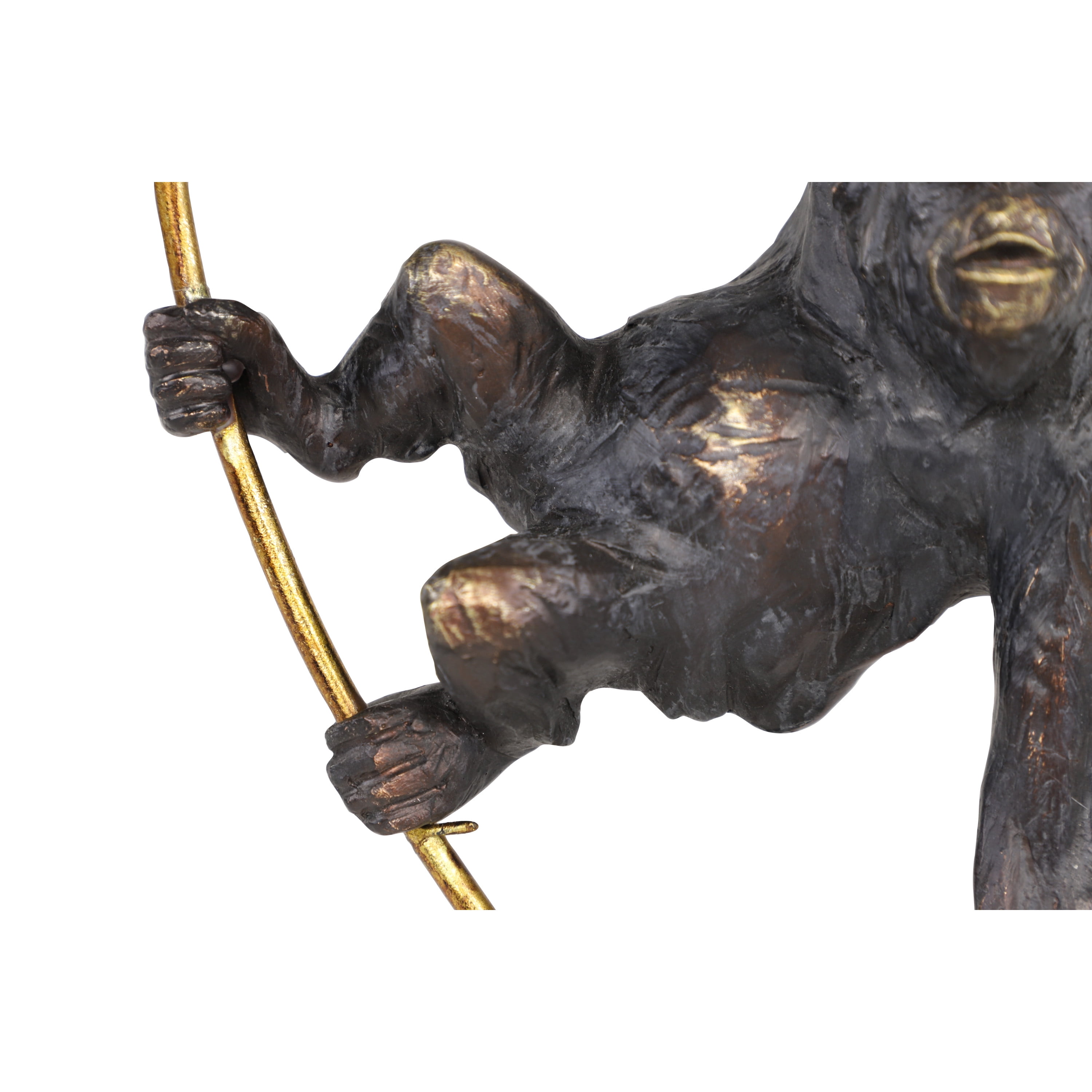 DecMode 7"W, 23"H Resin Modern Monkey Sculpture, Black