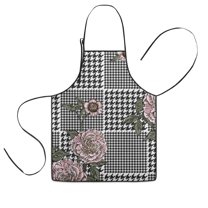 Pioneer Flower Floral Print Pattern Kids Aprons for Girls and Boys,Adjustable Neck Strap Toddler Aprons for Kids Cooking Baking