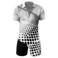 thumbnail image 3 of Fimkaul Mens Summer 2 Piece Outfits Short Sets 3D Suit Shorts Beach Tropical HawaiianSS Body Sports Shorts Suit Sports Suit Short Sleeve Tracksuits White 3XL, 3 of 5