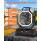 thumbnail image 2 of ADUST Ventilador de camping portátil con luz LED – 20000 mAh recargable, oscilante con rotación de 360 ​​grados, gancho para colgar para tiendas de campaña, ventilador de escritorio USB, 2 of 5