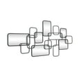 thumbnail image 6 of CosmoLiving by Cosmopolitan Black Metal Geometric Overlapping Rectangle Room Wall Mirror with Wire Rod Outlines, 46" x 1" x 21", 6 of 12