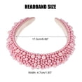 thumbnail image 4 of Diadema acolchada con perlas de imitación, diadema de ala ancha con esponja, diadema para mujer, rosa, 4 of 7